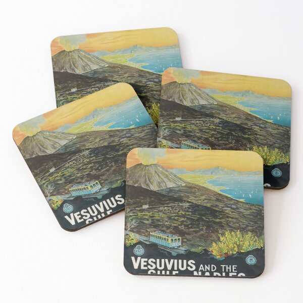 Item preview, ENIT Vesuvius and the Gulf of Naples retro poster designed and sold by CorasPosters.