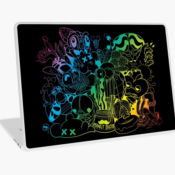 Buy Cool Laptop Skin With Business Doodles in Black Colour – Creative Dukaan