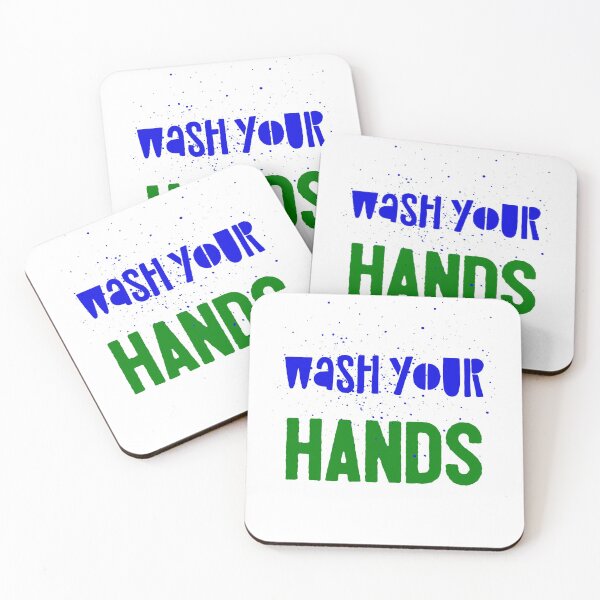 Item preview, Wash Your Hands bl/gr splash designed and sold by Funkymask.