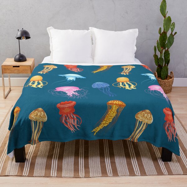 Item preview, Cartoon Ocean jellyfish sea life pattern designed and sold by OneTimeEngineer.