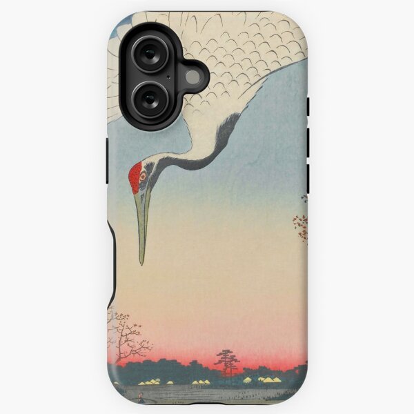 Item preview, Red-crowned crane Vintage Ukiyo-e Japanese Art designed and sold by VintageArchive.