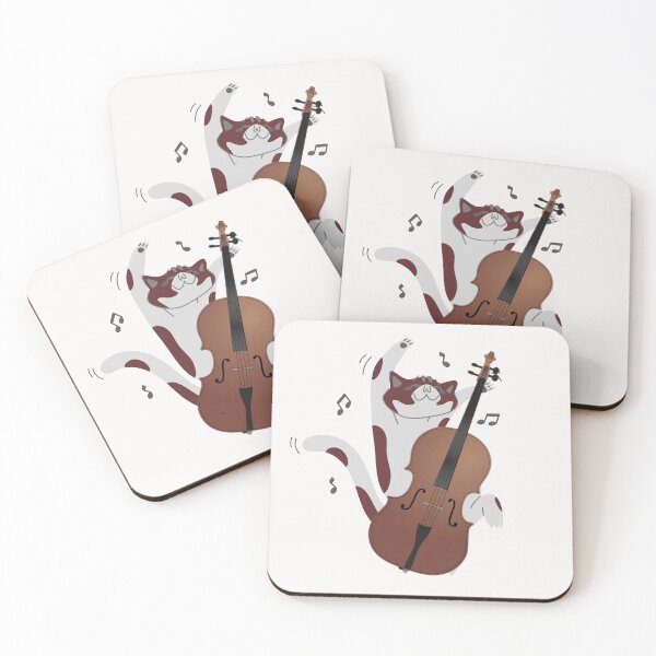 Item preview, Cat playing the cello designed and sold by To-the-T.