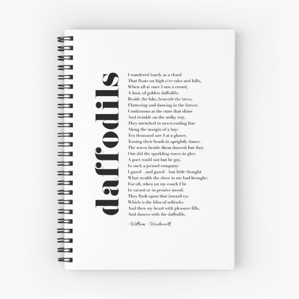 Item preview, I Wandered Lonely as a Cloud by William Wordsworth designed and sold by TypographyTales.