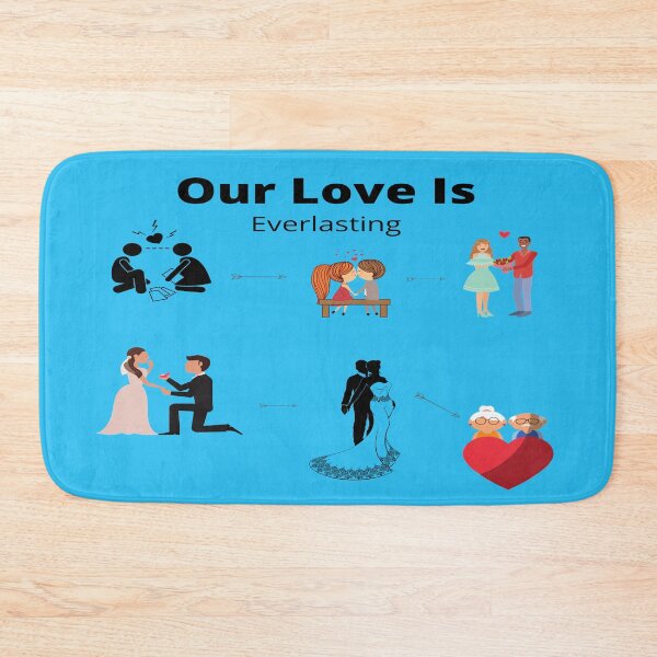 Item preview, Our Love Is Everlasting with a blue background designed and sold by Vero De.