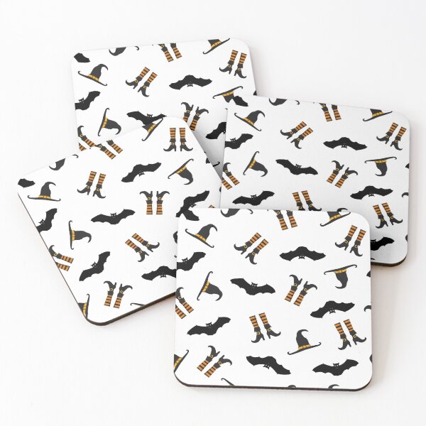 Item preview, Halloween pattern design with bats, witch's hat and witch's boots designed and sold by GulArt.