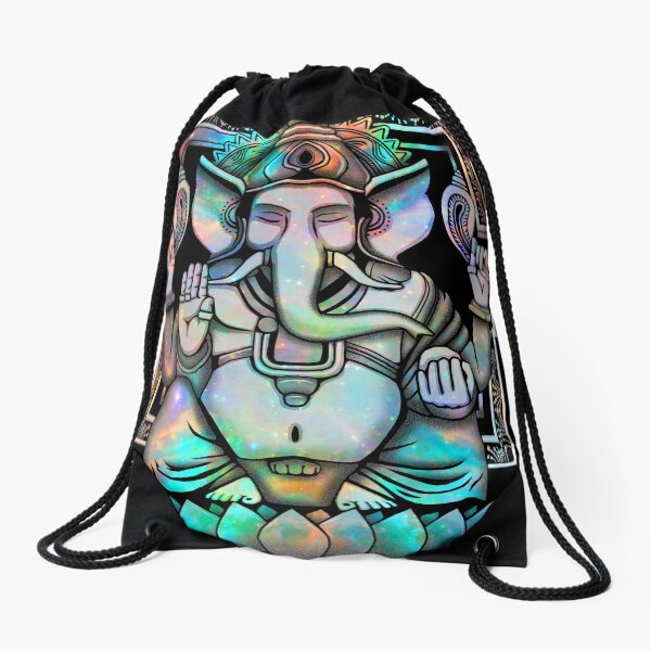 Cosmic Ganesh Drawstring Bag