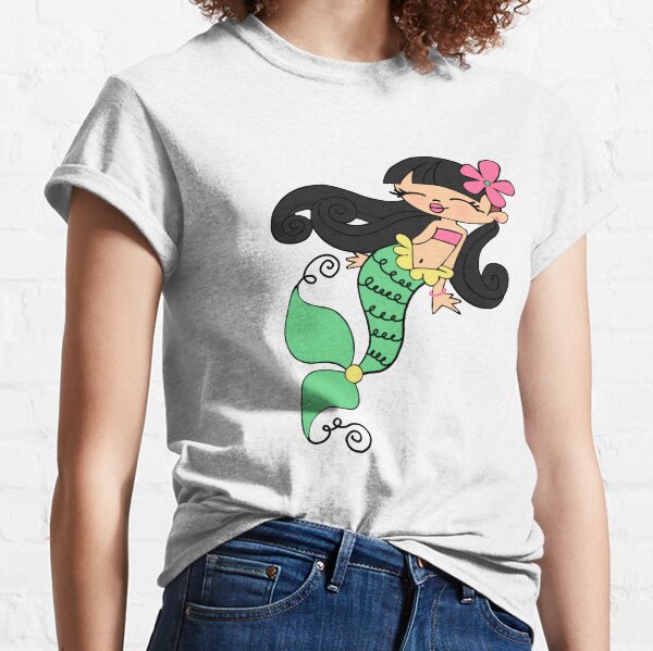 Black Haired Magical Mermaid  Classic T-Shirt