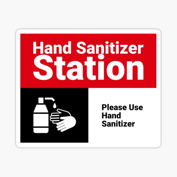 Item preview, Hand Sanitizer Station - Please Use Hand Sanitizer - Sign - Red designed and sold by SocialShop.