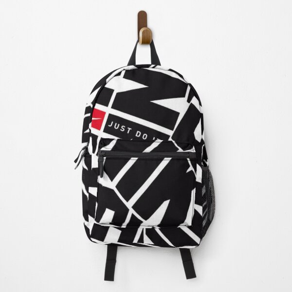 black nike bag with white tick