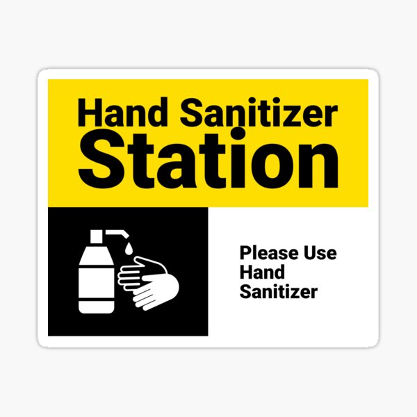 Item preview, Hand Sanitizer Station - Please Use Hand Sanitizer - Sign - Yellow designed and sold by SocialShop.