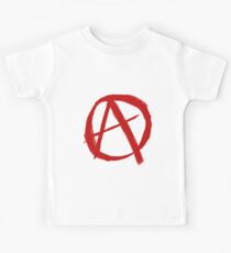 Anarchy Symbol Graffiti Style Kids Tee