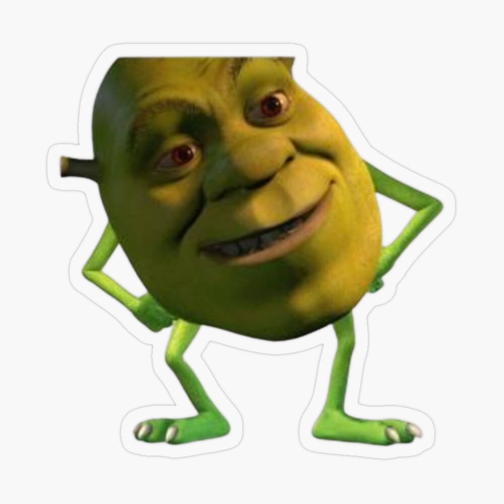 shrek and mike wazowski meme | Sticker