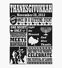 Lámina fotográfica Vintage Celeberate Thanksgivukkah Newspaper Poster