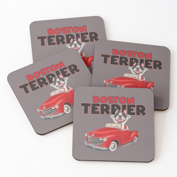 Item preview, Boston Terrier in Classic Red Truck designed and sold by Danny Gordon.