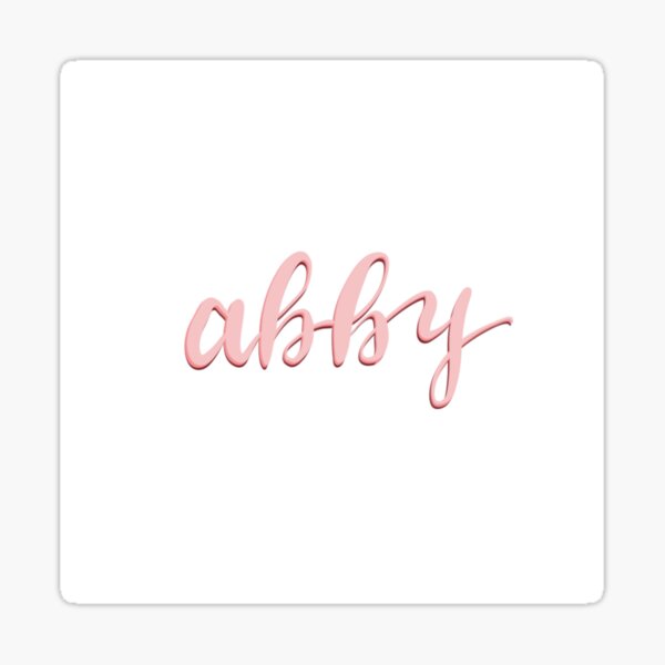 “Abby cursive name calligraphy monogram cute " Sticker by Selahweigant