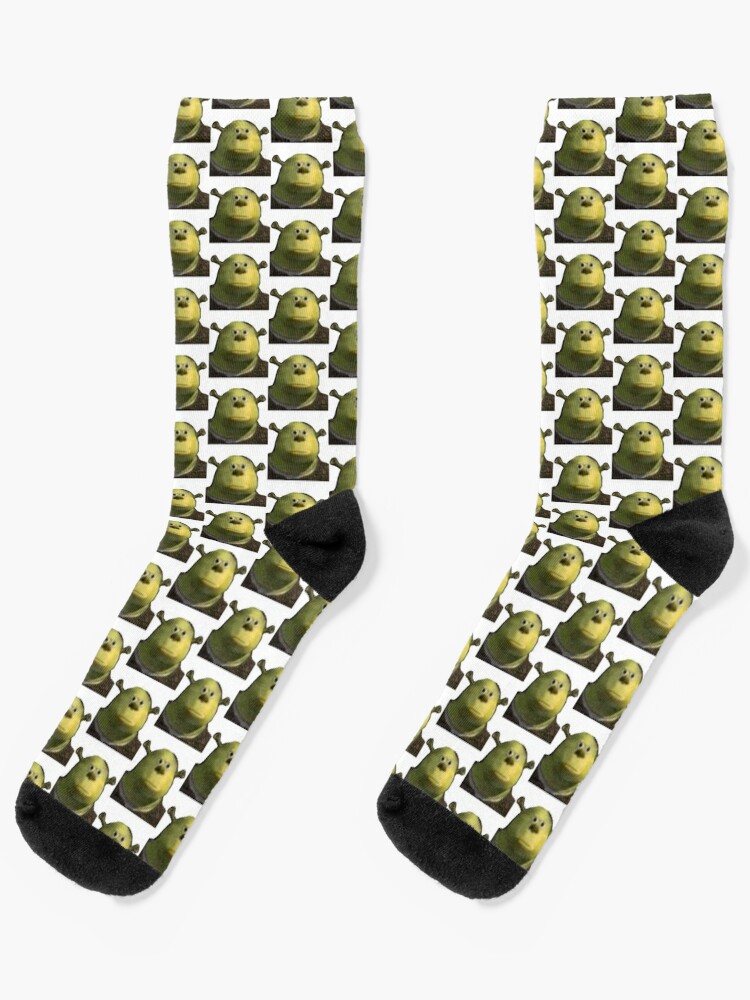 Shrek Meme Face Crew Socks