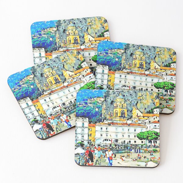 Item preview, People with white building and yellow bell tower designed and sold by Giuseppe Cocco.