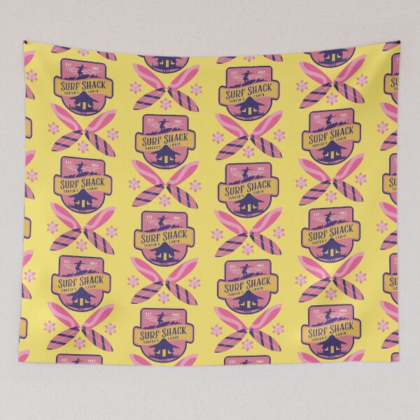 Item preview, Retro Surf Shack - Surfer Art designed and sold by createdbycam.