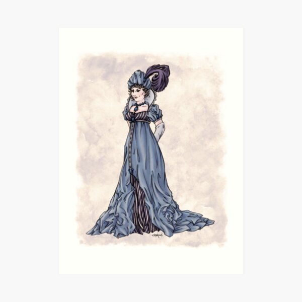 The Dowager Marchioness of Lavington - Regency Fashion Illustration Art Print