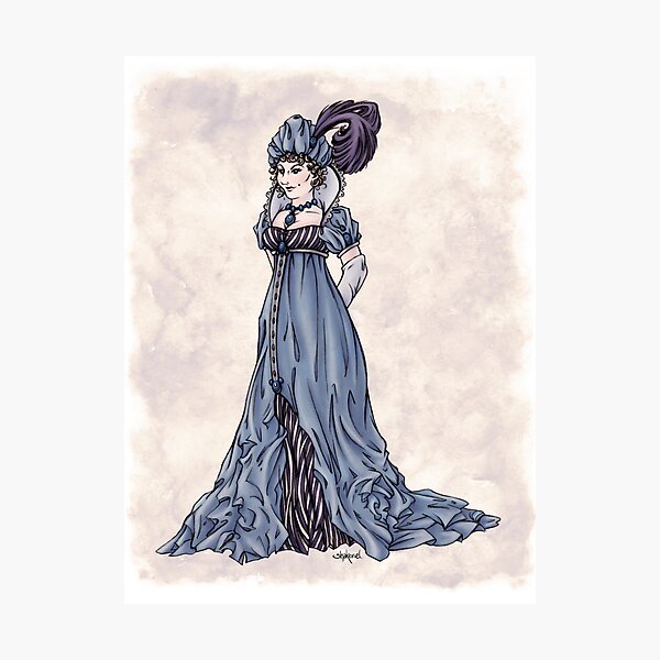 The Dowager Marchioness of Lavington - Regency Fashion Illustration Photographic Print