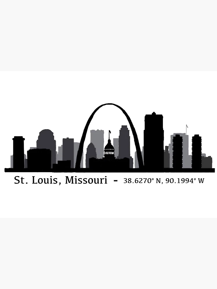 St. Louis Missouri Skyline Kids Zip Hoodie by NextWay Art