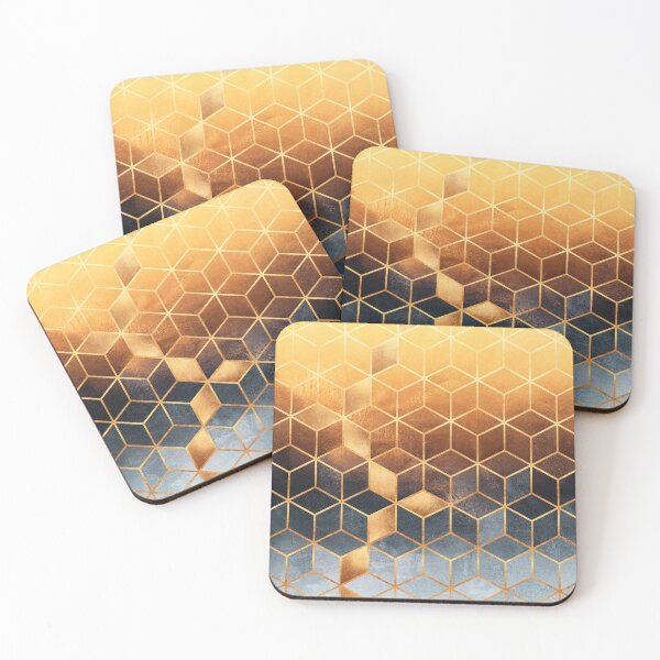 Item preview, Golden Gradient Cubes designed and sold by Elisabeth Fredriksson.