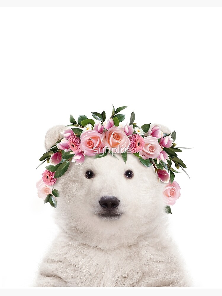 bear with flower crown
