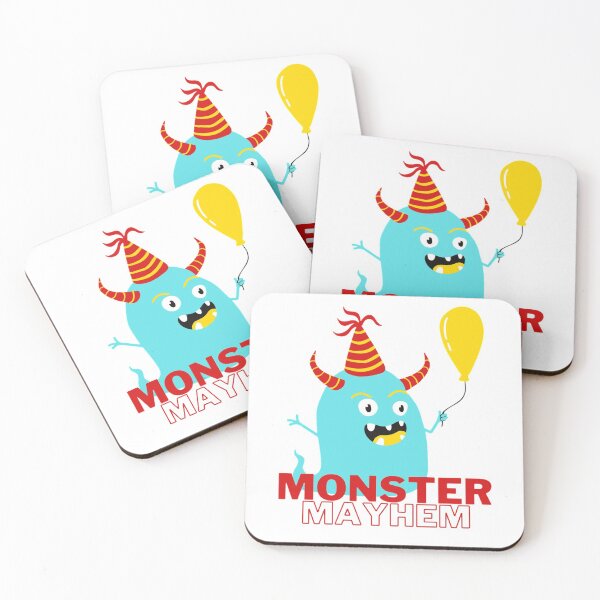 Item preview, Light blue happy animated monster- Monster Mayhem designed and sold by priyankajustine.