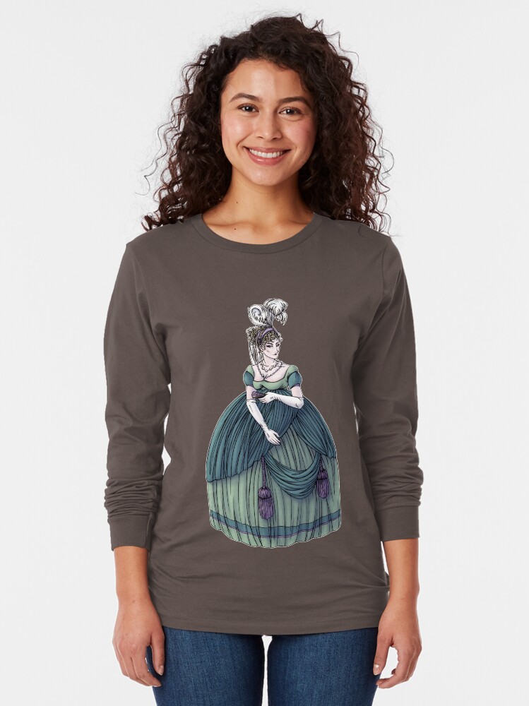 Alternate view of Viscountess Garvestone - Regency Fashion Illustration Long Sleeve T-Shirt