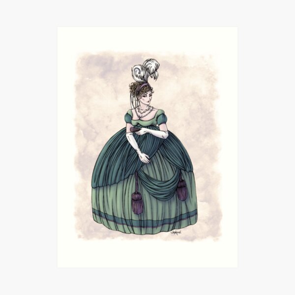 Viscountess Garvestone - Regency Fashion Illustration Art Print