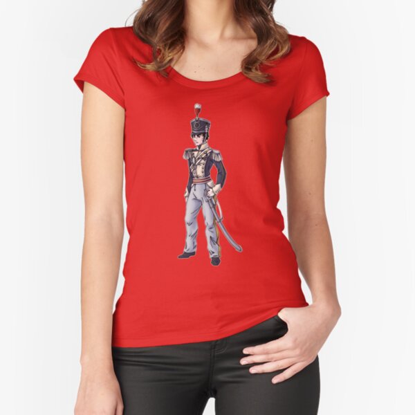 Captain Benjamin Shedfield - Regency Fashion Illustration Fitted Scoop T-Shirt