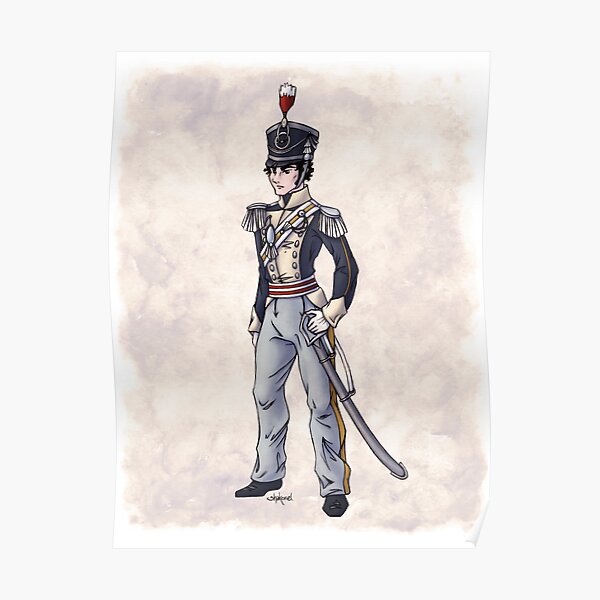 Captain Benjamin Shedfield - Regency Fashion Illustration Poster