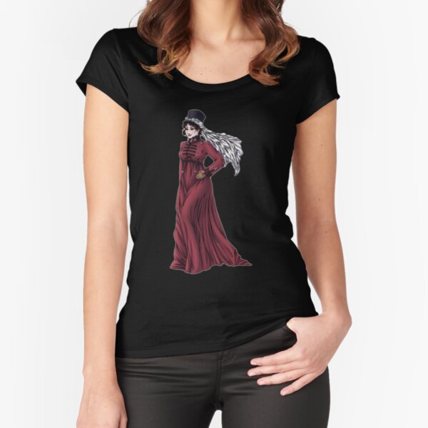 Miss Valeria Fulbourn - Regency Fashion Illustration Fitted Scoop T-Shirt