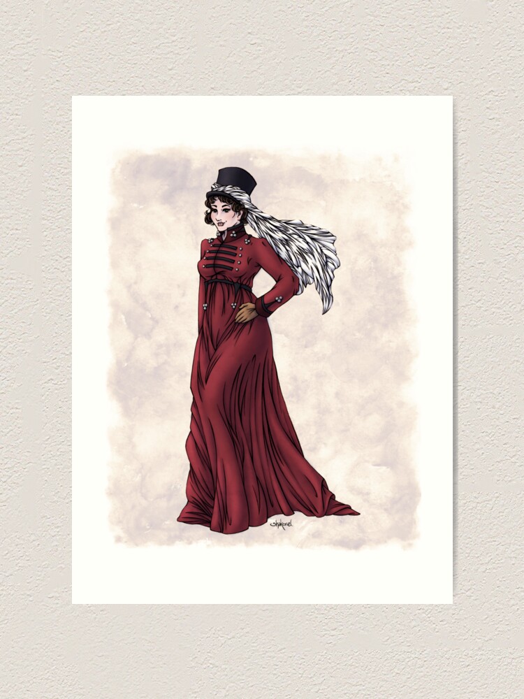 Alternate view of Miss Valeria Fulbourn - Regency Fashion Illustration Art Print