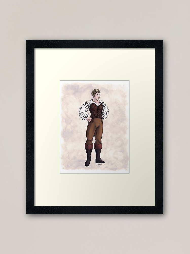 Alternate view of Lord Sebastian Bramdale - Regency Fashion Illustration Framed Art Print