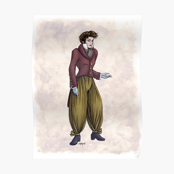 Mr Postumus Enderby - Regency Fashion Illustration Poster