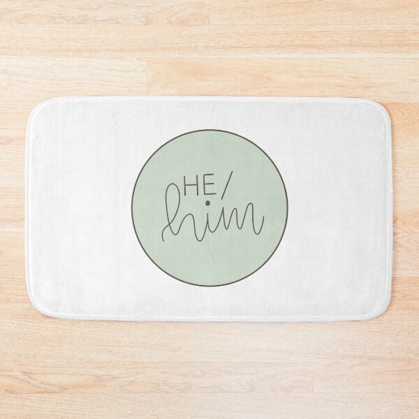 Item preview, he/him - he him nonbinary circle badge designed and sold by cameronbaba.