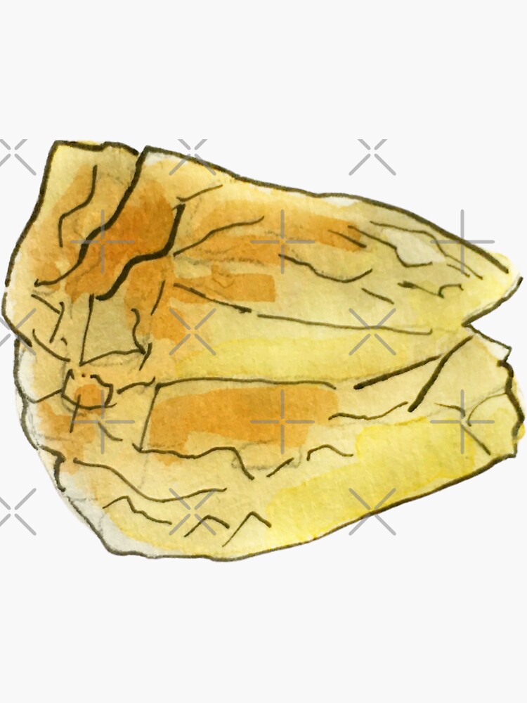 Amber Crystal Illustration in Watercolor by WitchofWhimsy