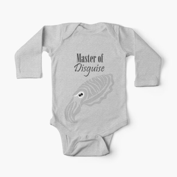 Master of Disguise - Tribalish Cuttlefish (for light-colored items) Long Sleeve Baby One-Piece