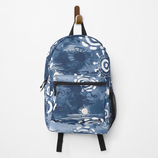 Item preview, Indigo batik abstract watercolor designed and sold by SweetCoolVibes.