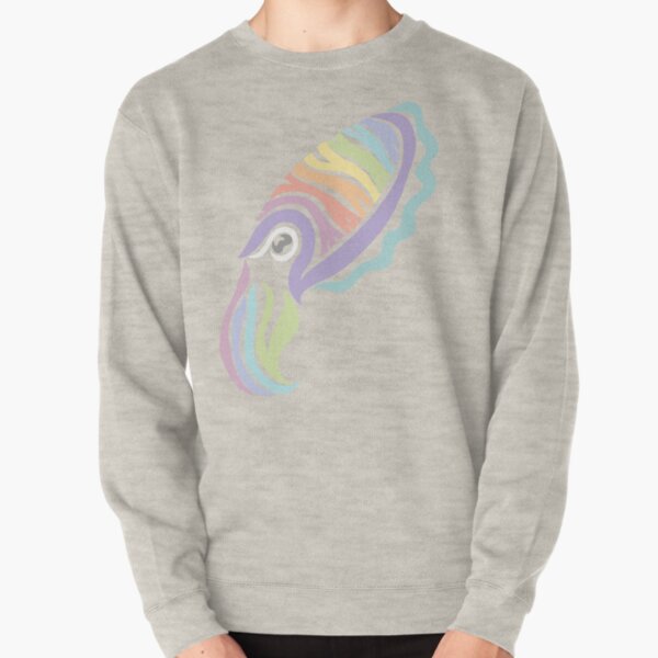 Deep-sea Pastel - Tribalish Cuttlefish Pullover Sweatshirt