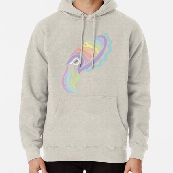 Deep-sea Pastel - Tribalish Cuttlefish Pullover Hoodie