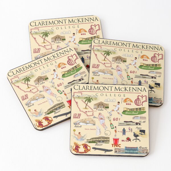 Item preview, Claremont McKenna College (art board print, acrylic block, coasters) designed and sold by StudioOneForty.