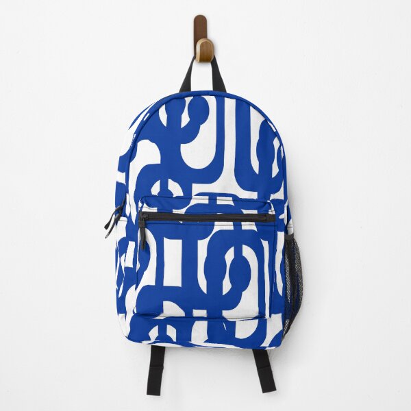 Item preview, Bright Blue and White Mid-century Modern Loop Pattern designed and sold by kierkegaard.