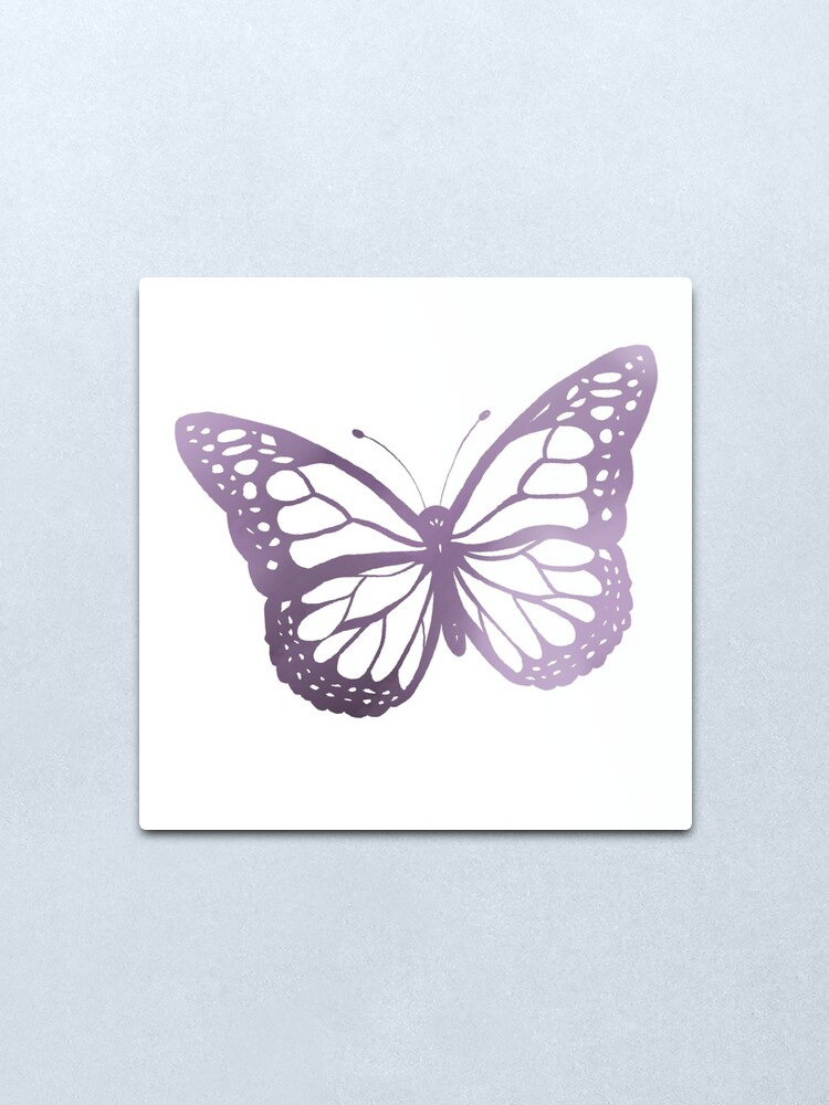 purple butterfly outline metal print by kjrock redbubble