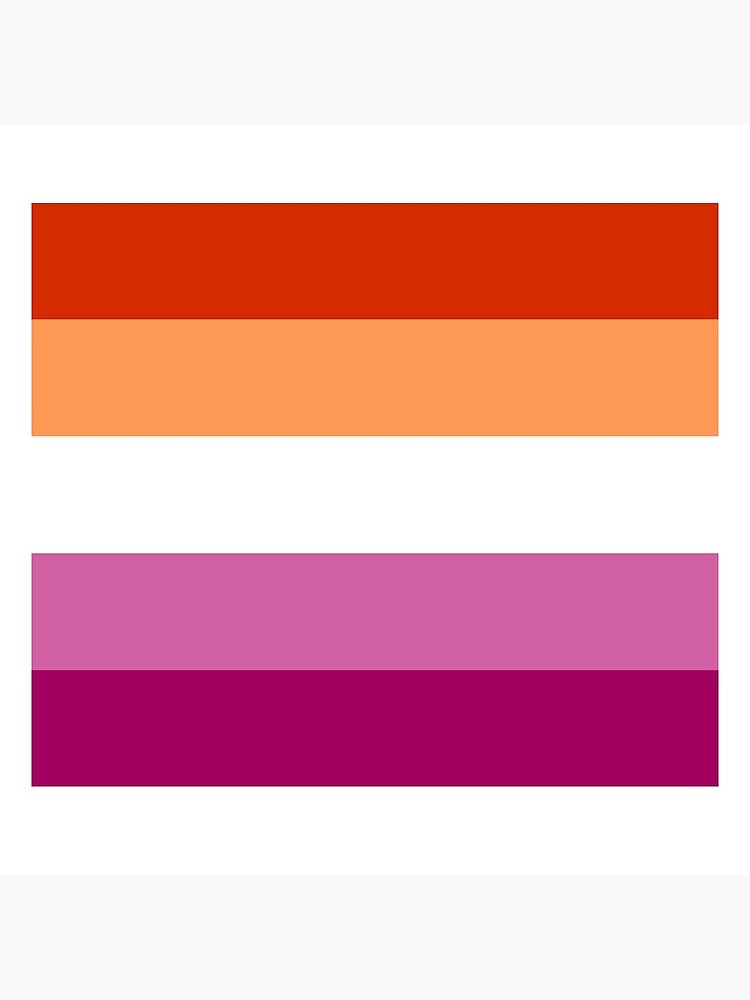 Orange And Pink Lesbian Flag 5 Stripe Version Pin By Snowymoonowl