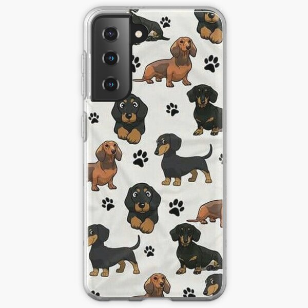 Dachshund Dog cartoons cute Samsung Galaxy Soft Case