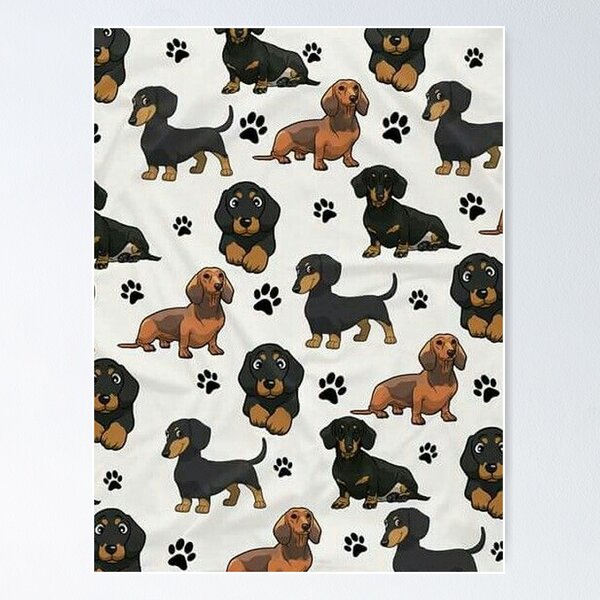 Item preview, Dachshund Dog cartoons cute designed and sold by Coolstuff4you71.