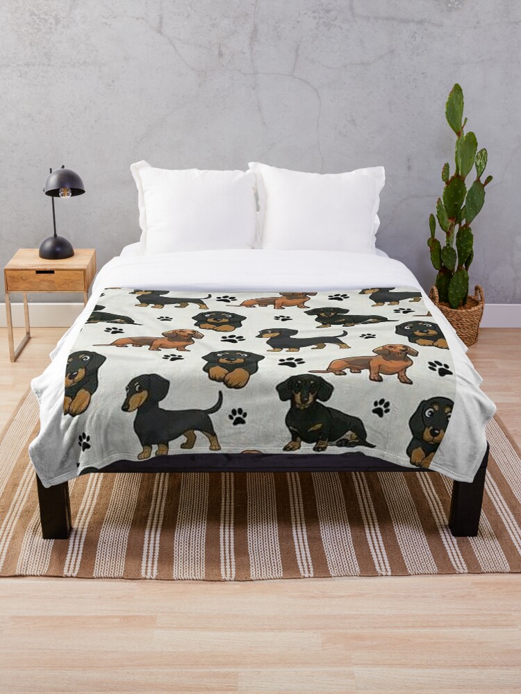 wiener dog throw blanket