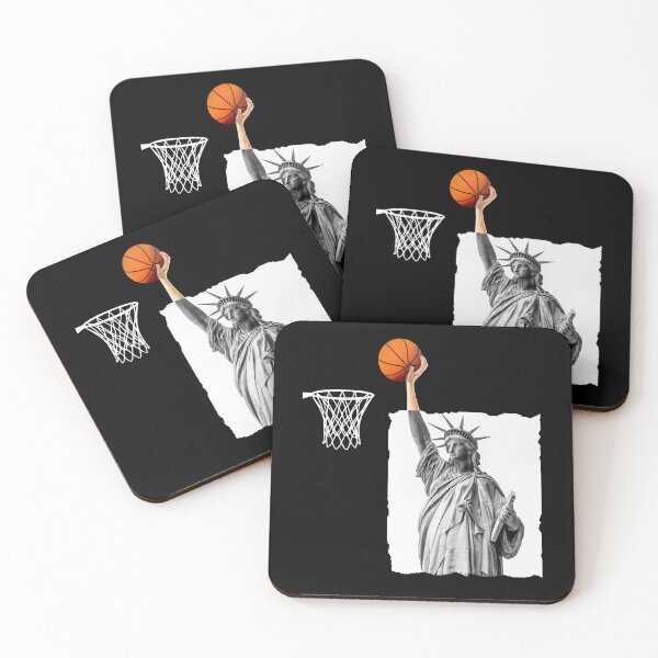 Item preview, Funny Statue Of Liberty Basketball Collage Art designed and sold by silverhexagon.